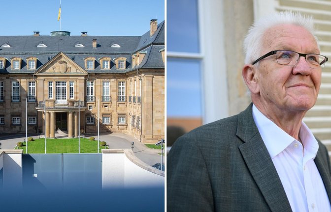 Strahlender Abgang für Kretschmann: Über das Wetter in Stuttgart kann sich der Landesvater nicht beschweren.<span class='image-autor'>Foto: Christoph Schmidt/dpa</span>