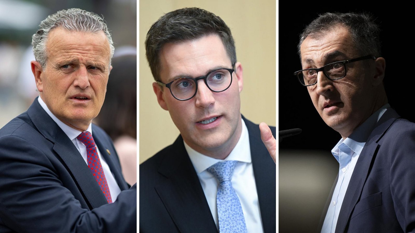 Stuttgarts OB Frank Nopper (li.) und die Spitzenkandidaten ihrer Parteien für die Landtagswahl im kommenden Jahr, Manuel Hagel (CDU, Mitte) und Cem Özdemir (Grüne, re.) – was halten die drei von Palmers Vorhaben?Foto: imago/Eibner, dpa/Bernd Weißbrod, dpa/Marijan Murat Stuttgarts OB Frank Nopper (li.) und die Spitzenkandidaten ihrer Parteien für die Landtagswahl im kommenden Jahr, Manuel Hagel (CDU, Mitte) und Cem Özdemir (Grüne, re.) – was halten die drei von Palmers Vorhaben?Foto: imago/Eibner, dpa/Bernd Weißbrod, dpa/Marijan Murat