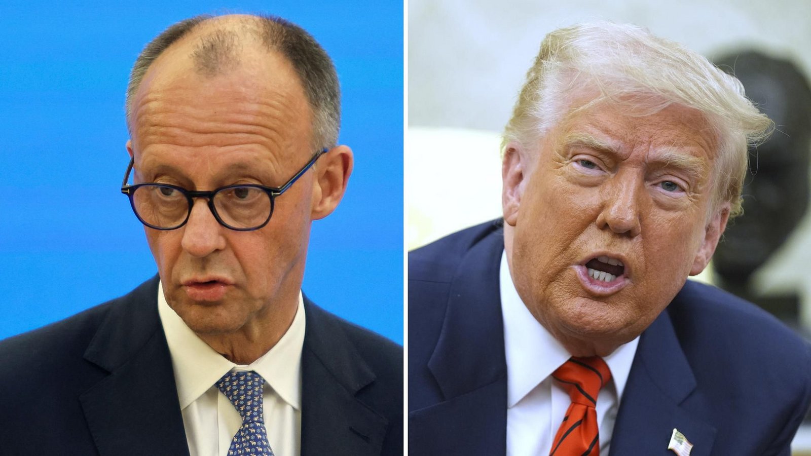 Merz und Trump telefonierten zwei Tage nach dem Amtsantritt des Bundeskanzlers.Foto: WOJTEK RADWANSKI/AFP/WOJTEK RADWANSKI / Evan Vucci/AP/dpa Merz und Trump telefonierten zwei Tage nach dem Amtsantritt des Bundeskanzlers.Foto: WOJTEK RADWANSKI/AFP/WOJTEK RADWANSKI / Evan Vucci/AP/dpa