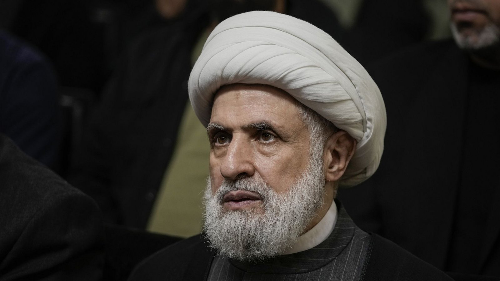 Hisbollah-Chef Kassem äußerte sich am Mittwoch in seiner ersten Rede. (Archivbild)Foto: dpa/Bilal Hussein Hisbollah-Chef Kassem äußerte sich am Mittwoch in seiner ersten Rede. (Archivbild)Foto: dpa/Bilal Hussein