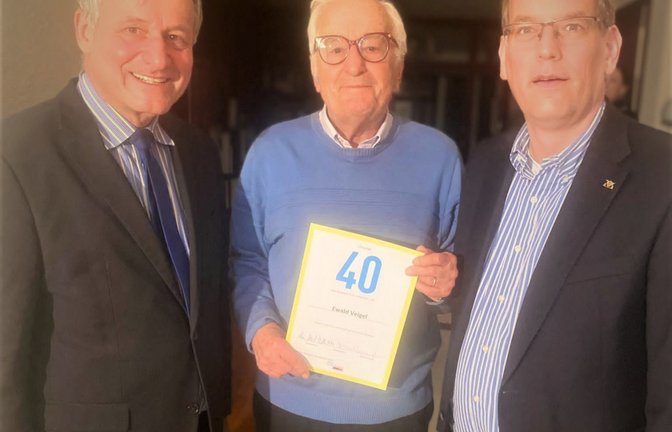 Im Bild von links nach rechts: Hans-Ulrich Rülke, Ewald Veigel und Erik Schweickert.  p