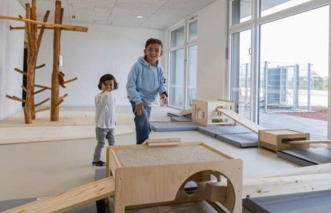 Nagelneu: Die Kita Littlebigfuture stellt sich beim Tag der offenen Tür vor. Foto: Bürkle