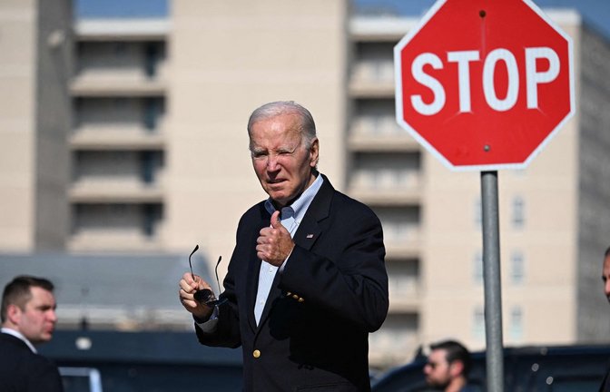 US-Präsident Joe Biden hofft, dass die Republikaner die Hilfen für die Ukraine und Israel nicht stoppen.<span class='image-autor'>Foto: AFP/JIM WATSON</span>