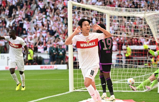 Torschütze Wooyeong Jeong und der VfB feierten gegen die Bayern einen Sieg.<span class='image-autor'>Foto: Bernd Weißbrod/dpa</span>