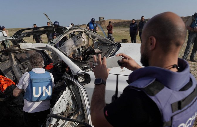 Anfang April waren bei einem Luftangriff der israelischen Armee sieben Beschäftigte der Hilfsorganisation im Gaza-Streifen getötet worden.<span class='image-autor'>Foto: AFP</span>