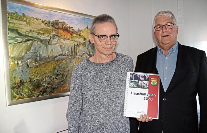 Bürgermeister Peter Schäfer (rechts) und Kämmerer Hans Knöller haben dem Gemeinderat den Haushaltsplan für das Jahr 2020 vorgelegt.  Foto: Banholzer