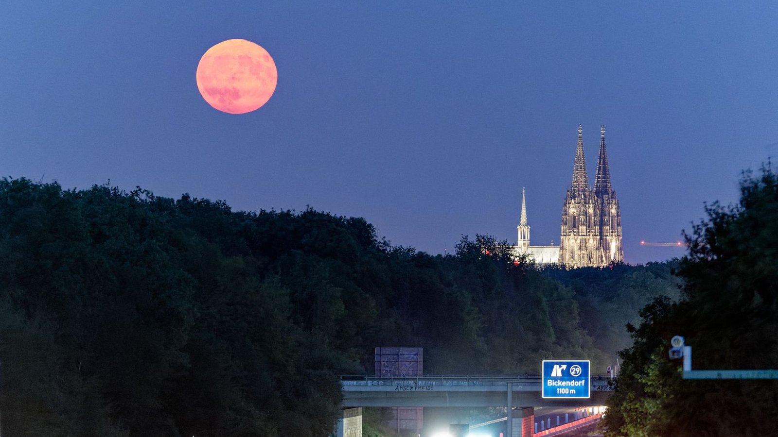 Da  er näher an der Erde ist als üblich, erscheint der Mond größer.Foto: dpa/Henning Kaiser