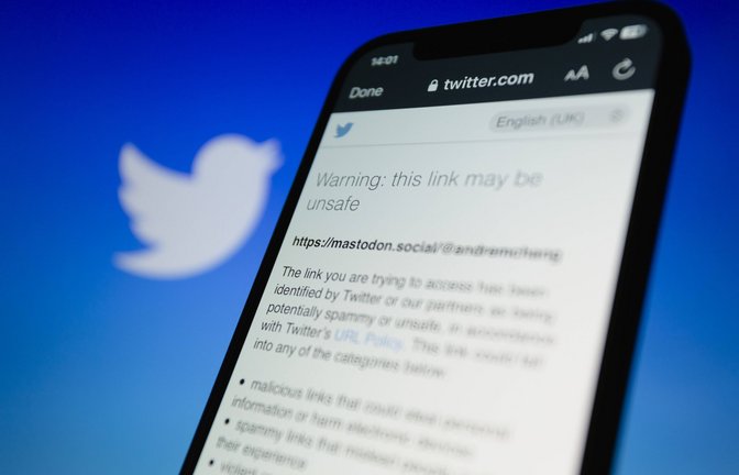 Links zu Plattformen wie Mastodon sind auf Twitter künftig verboten.<span class='image-autor'>Foto: IMAGO/ZUMA Wire/IMAGO/Andre M. Chang</span>