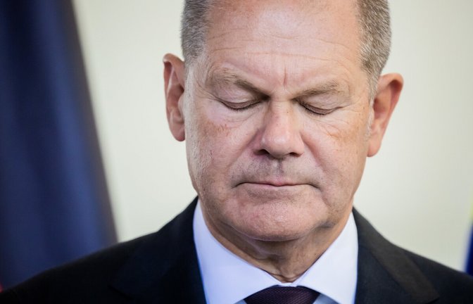 Sozialdemokrat Olaf Scholz: „Schließen Sie für einen Moment die Augen, Herr Bundeskanzler!“<span class='image-autor'>Foto: dpa/Christoph Soeder</span>