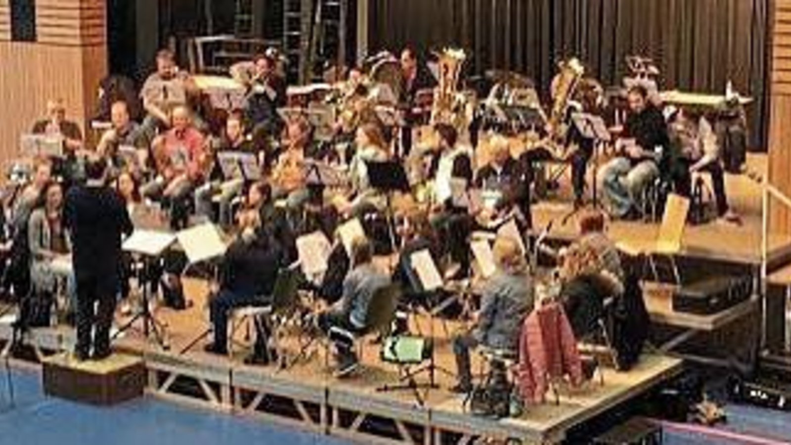 Das große Orchester des Musikvereins Sersheim bei der Arbeit.  Foto: p