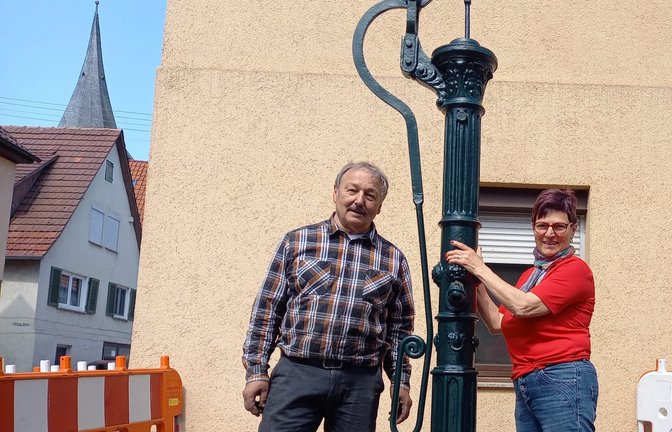 „Der Brunnen in der Forellengasse ist wieder da“, schreibt die Horrheimer Ortsvorsteherin Anita Götz zu ihrem Foto. „Dank Rolf Allmendinger aus Roßwag super renoviert.“