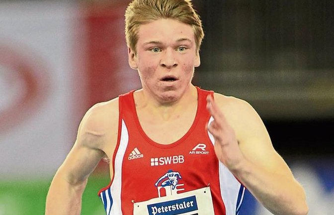 Vincent Fischer (LG Neckar-Enz) lief bei den baden-württembergischen Hallenmeisterschaften sowohl über 60 Meter als auch über 200 Meter zu neuen Bestzeiten. Foto: Görlitz