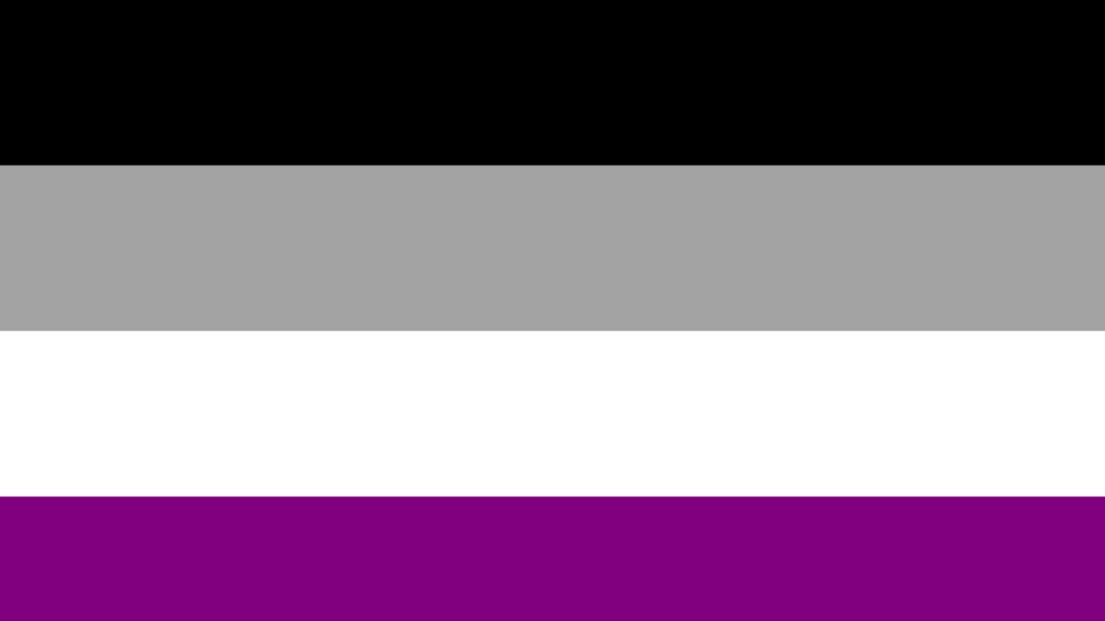 Asexuell-Flagge: Die Asexual Pride Flagge hat vier horizontale Streifen: schwarz, grau, weiß und lila. Der schwarze Streifen steht für Asexualität, der graue Streifen symbolisiert die Grauzone zwischen sexuellen und asexuellen Identitäten, der weiße Streifen steht für Sexualität und der violette Streifen für die Gemeinschaft. Diese Flagge steht für die Sichtbarkeit und Akzeptanz von Asexualität innerhalb des LGBTQ+-Spektrums und fördert das Verständnis für diejenigen, die wenig oder keine sexuelle Anziehung verspüren.Foto: Maxim Studio/Shutterstock