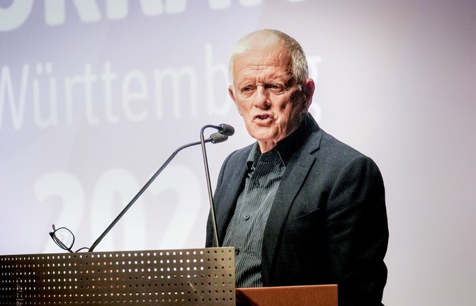 Kritischer Geist: Fritz Kuhn bei der Langen Nacht der Demokratie im Oktober 2024 in der VHS.<span class='image-autor'>Foto: Lichtgut/Ferdinando Iannone</span>