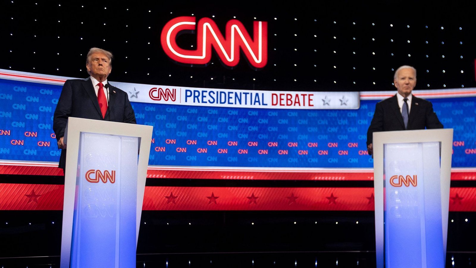 Amtsinhaber Joe Biden trat schwach im TV-Duell gegen Donald Trumpf auf – deutsche Politiker setzen auf einen Kandidatenwechsel seitens der Demokraten.Foto: AFP/CHRISTIAN MONTERROSA