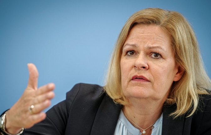 Ein Gesetzentwurf zu dem Thema von Bundesinnenministerin Nancy Faeser (SPD) wird am Mittwoch im Kabinett beraten.<span class='image-autor'>Foto: dpa/Kay Nietfeld</span>