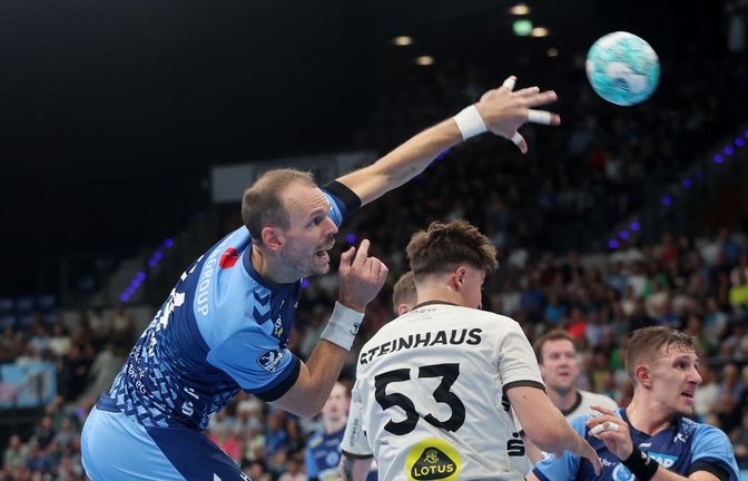 Kai Häfner war gleich im ersten Saisonspiel wieder bester Werfer des TVB Stuttgart, verwarf aber auch drei Siebenmeter.<span class='image-autor'>Baumann</span>