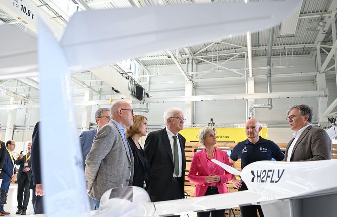 Fliegen mit Wasserstoff – das gehört auch zur Luft- und Raumfahrtstrategie der Landesregierung.<span class='image-autor'>Foto: dpa/Bernd Weißbrod</span>