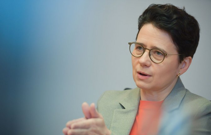 Marion Gentges gesteht ihre Niederlage ein.<span class='image-autor'>Foto: Lichtgut/Max Kovalenko</span>