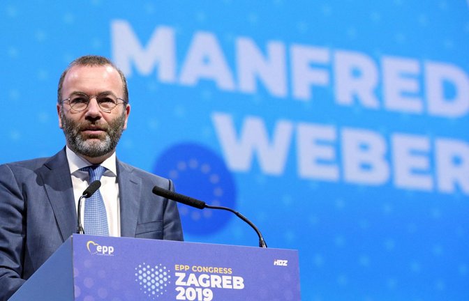 Der Vorsitzende der Europäischen Volkspartei, Manfred Weber. (Archivbild)<span class='image-autor'>Foto: AFP/DAMIR SENCAR</span>