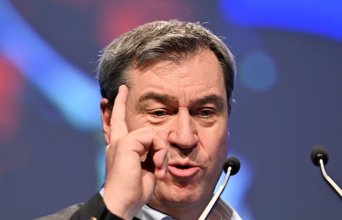 CSU-Chef Markus Söder spricht in Passau.<span class='image-autor'>Foto: dpa/Peter Kneffel</span>
