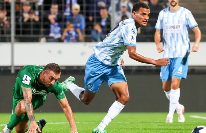 Melkamu Frauendorf war unter der Woche gesundheitlich angeschlagen. Gegen Steinbach dürfte er wieder auf dem Platz stehen.<span class='image-autor'>IMAGO/Alexander Keppler</span>