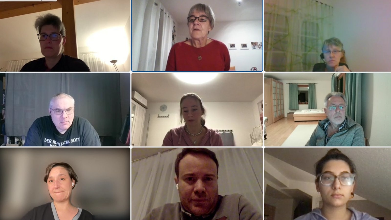 Die Grünen-Bundestagsabgeordnete Sandra Detzer (unten links) diskutierte virtuell mit mehreren Gesprächsteilnehmern über den Krieg in der Ukraine und dessen Folgen.  Foto: Friedrich