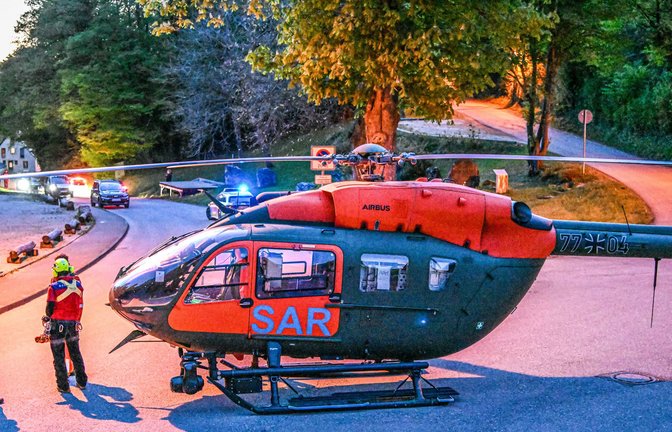 Rettungshubschrauber am Rosenstein im April 2026.<span class='image-autor'>Foto: IMAGO/onw-images</span>