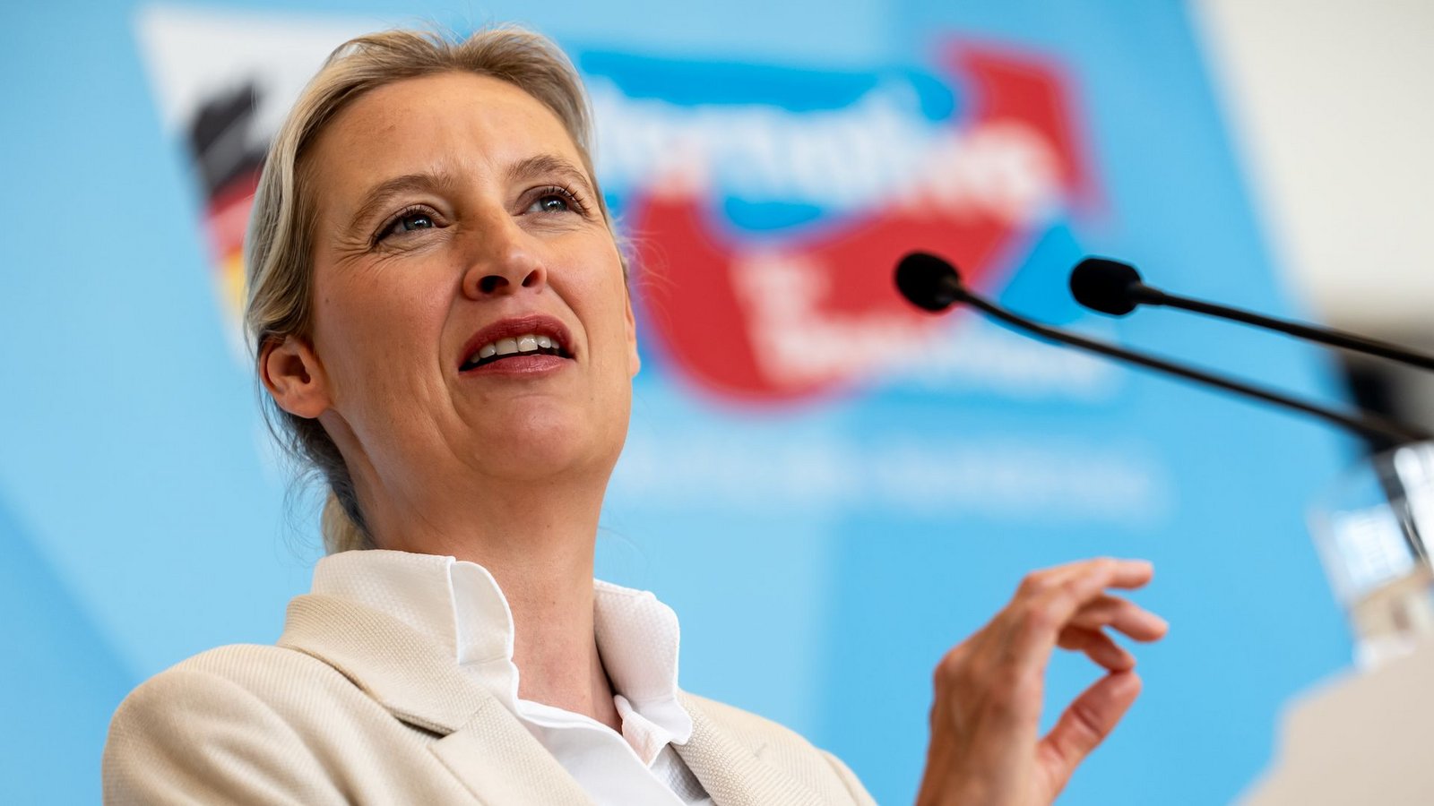AfD-Chefin Weidel will mit einem Wahlsieg ihrer Partei bei den Landtagswahlen auch die Bundesregierung unter Druck setzen. (Archivbild)Foto: Michael Kappeler/dpa