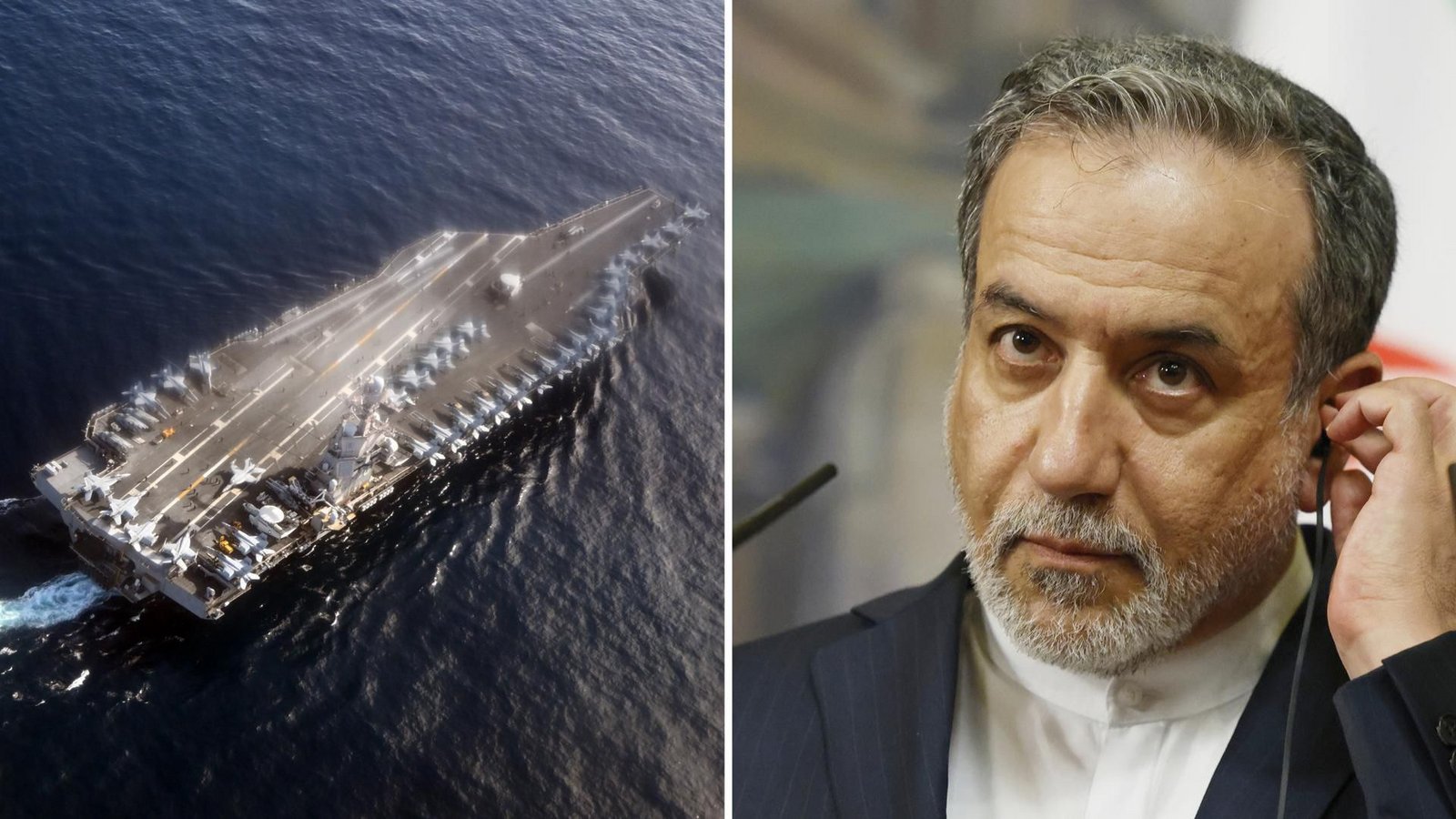 Die USA haben Flugzeugträger in den Nahen Osten verlegt, Teherans Außenminister Abbas Araghtschi will Vorschläge machen.Foto: Federico Gambarini/dpa Die USA haben Flugzeugträger in den Nahen Osten verlegt, Teherans Außenminister Abbas Araghtschi will Vorschläge machen.Foto: Federico Gambarini/dpa