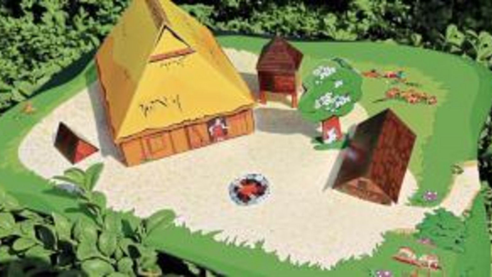 Bastelbogen „Fionns kleiner Keltenhof“.  p