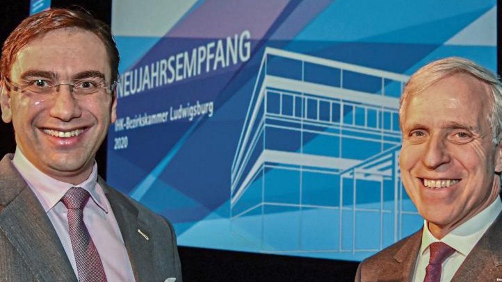 IHK-Präsident Albrecht Kruse (rechts) und Festredner Sven Gabor Jánszky.