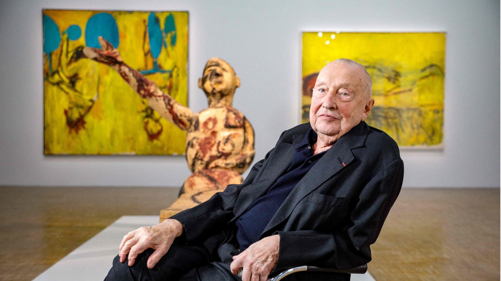Georg Baselitz, 2021, bei einer Ausstellung in Paris.Foto: AFP/Geoffrey van der Hasselt Georg Baselitz, 2021, bei einer Ausstellung in Paris.Foto: AFP/Geoffrey van der Hasselt