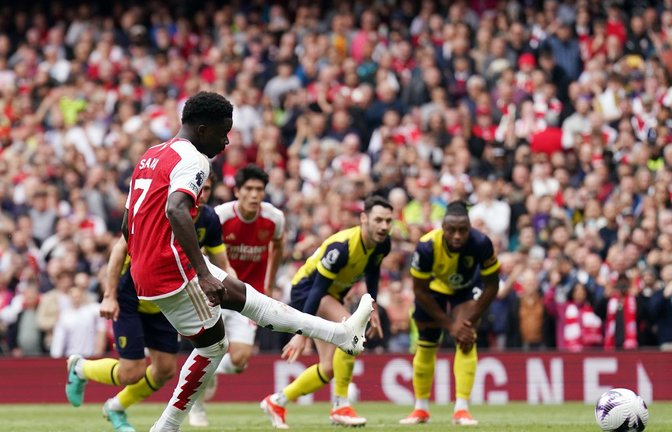 Brachte Arsenal gegen Bournemouth per Elfmeter in Führung: Bukayo Saka.<span class='image-autor'>Foto: Adam Davy/PA Wire/dpa</span>
