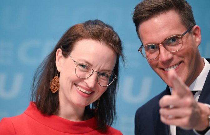 CDU-Landeschef Manuel Hagel machte die Bundestagsabgeordnete Ronja Kemmer im Mai zur Chief Digital Officer.<span class='image-autor'>Bernd Weißbrod/dpa</span>