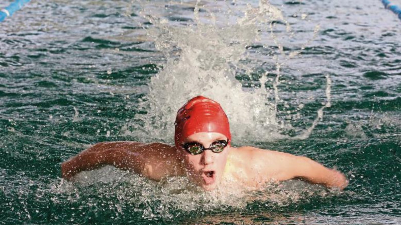 Julian Kemmler schwamm die 50 Meter Schmetterling in 34,25 Sekunden. Foto: Archiv/Küppers
