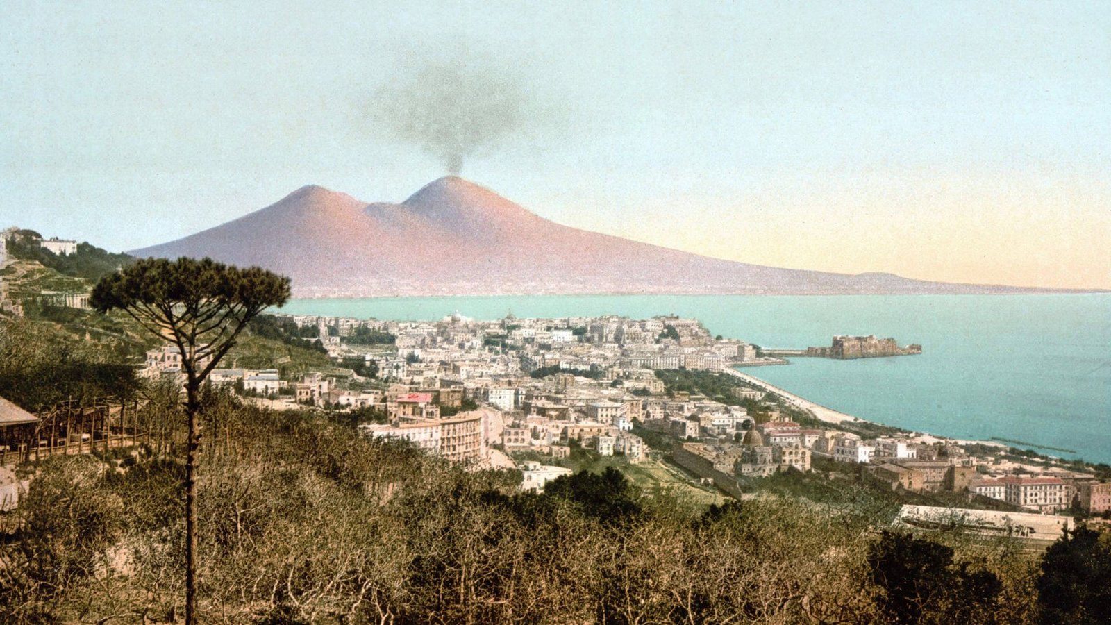 Mit vulkanischem Temperament entwickelte  sich im 18. Jahrhundert die Musik in Neapel. Die Postkartenansicht stammt von 1900, als sich die Musik- zur Touristenmetropole gewandelt hatte.Foto: I//© Stefano Bianchetti