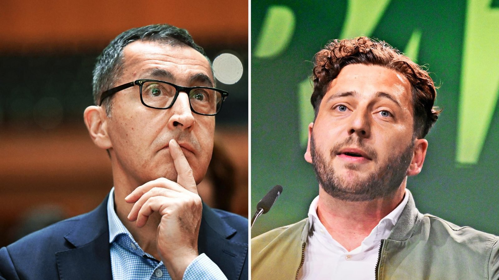 Cem Özdemir (links) und Felix Banaszak – wie links sind die Grünen?Foto: Bernd Weißbrod/dpa Cem Özdemir (links) und Felix Banaszak – wie links sind die Grünen?Foto: Bernd Weißbrod/dpa