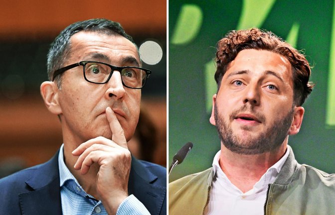 Cem Özdemir (links) und Felix Banaszak – wie links sind die Grünen?<span class='image-autor'>Foto: Bernd Weißbrod/dpa</span>