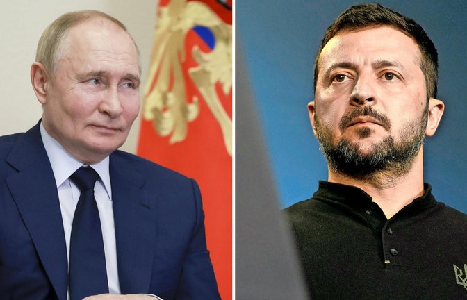Putin hatte bereits im Juni erklärt, er sei bereit, Selenskyj zu treffen, jedoch nur in der „Endphase“ von Verhandlungen.<span class='image-autor'>Foto: dpa/Vyacheslav Prokofyev/Susan Walsh</span>