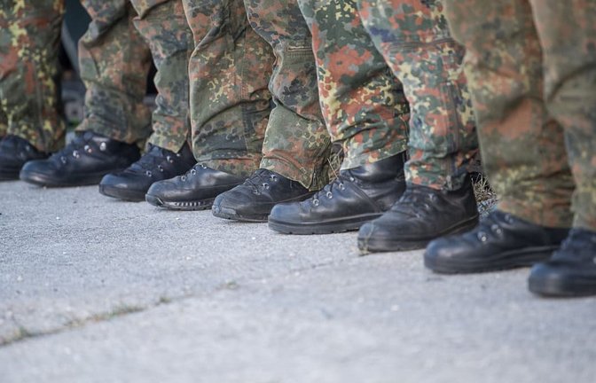 Soldaten der Bundeswehr in Stetten am kalten Markt, dem größten Standort in Süddeutschland. Die Ausbaupläne an anderen Standorten sind noch nicht in trockenen Tüchern.<span class='image-autor'>Sebastian Gollnow/dpa</span>