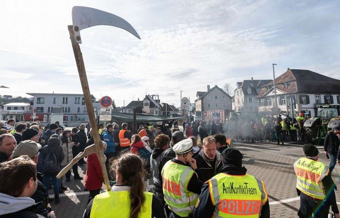 Die Proteste führen im Februar zur Absage des Treffens der Landesgrünen.<span class='image-autor'>Foto: dpa/Silas Stein (Archiv)</span>