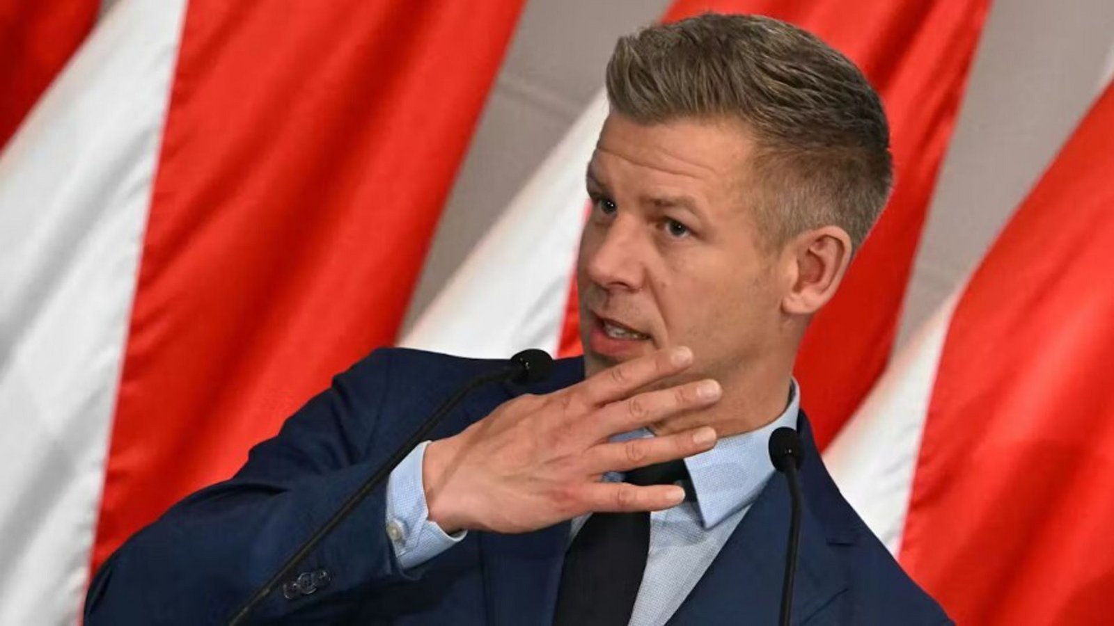Negativbeispiel Ungarn: der künftige Regierungschef Peter Magyar sah sich im Sender M1 über Jahre diffamiert, „morgens, mittags und abends“.Foto: AFP
