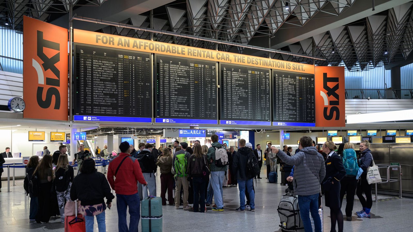 Zahlreiche Flugausfälle in Frankfurt.Foto: Hannes P. Albert/dpa/Hannes P. Albert
