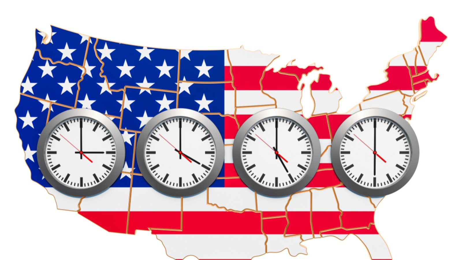 Die unterschiedlichen Zeitzonen der USA sorgen bei dem einen oder anderen für Verwirrung.Foto: AlexLMX / shutterstock.com Die unterschiedlichen Zeitzonen der USA sorgen bei dem einen oder anderen für Verwirrung.Foto: AlexLMX / shutterstock.com