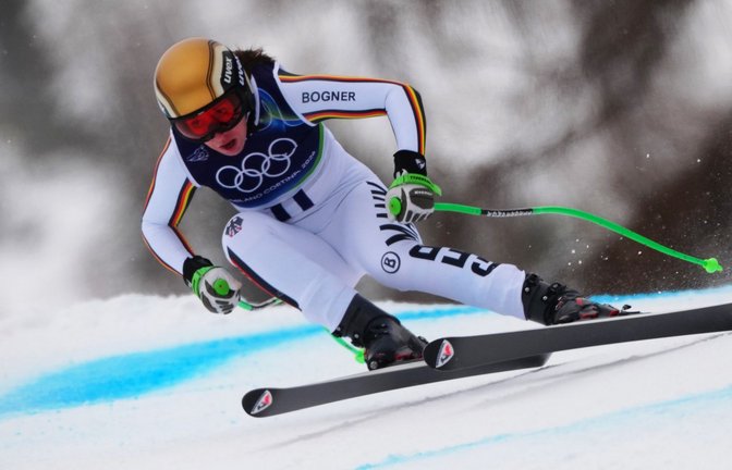 Kira Weidle-Winkelmann beim Abfahrtstraining in Cortina d’Ampezzo.<span class='image-autor'>Foto: Michael Kappeler/dpa</span>