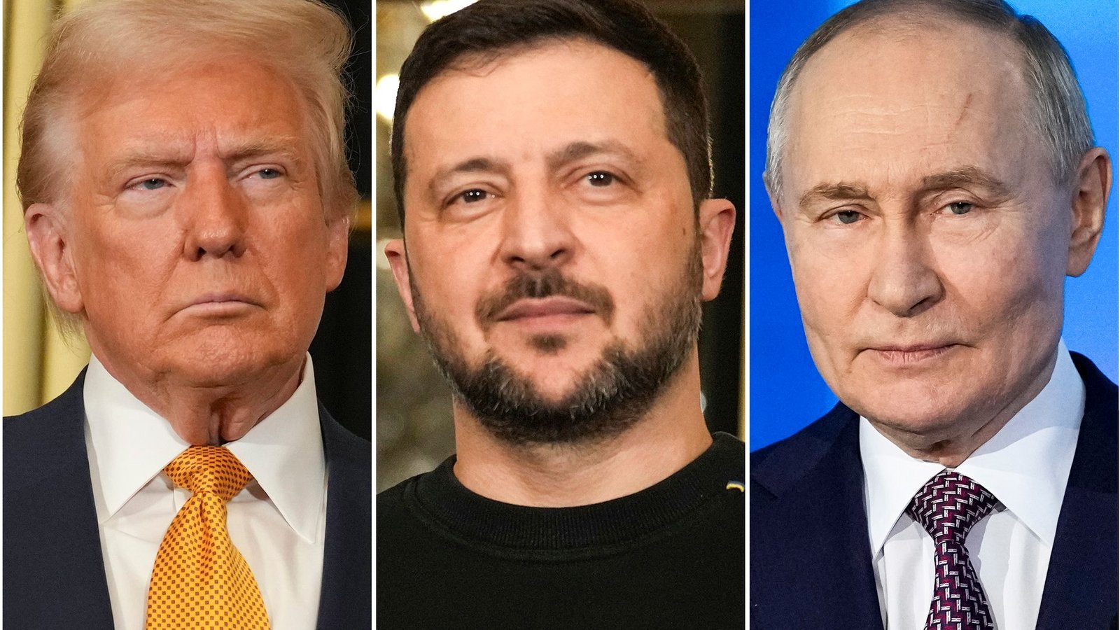 Auf den verschärften Druck von US-Präsident Trump im Ukrainekrieg reagiert Moskau verärgert, Kiew hingegen erfreut (Kombo - Archiv)Foto: Morissard/Bednyakov/AP/dpa