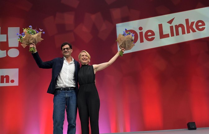 Luigi Pantisano steht gemeinsam mit Ines Schwerdtner an der Spitze der Linken.<span class='image-autor'>Foto: Michael Bahlo/dpa</span>