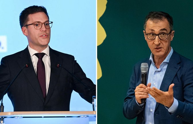 Die Spitzenkandidaten von CDU und Grünen, Manuel Hagel (li.) und Cem Özdemir, wollen beide  Ministerpräsident werden.<span class='image-autor'>Foto: Marijan Murat/dpa</span>