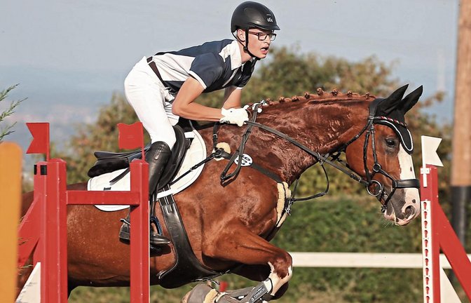 Henry Gemmi zeigt auf July Passion einen energischen und zugleich fehlerlosen Ritt im A*-Springen der Team-Challenge. Foto: Küppers